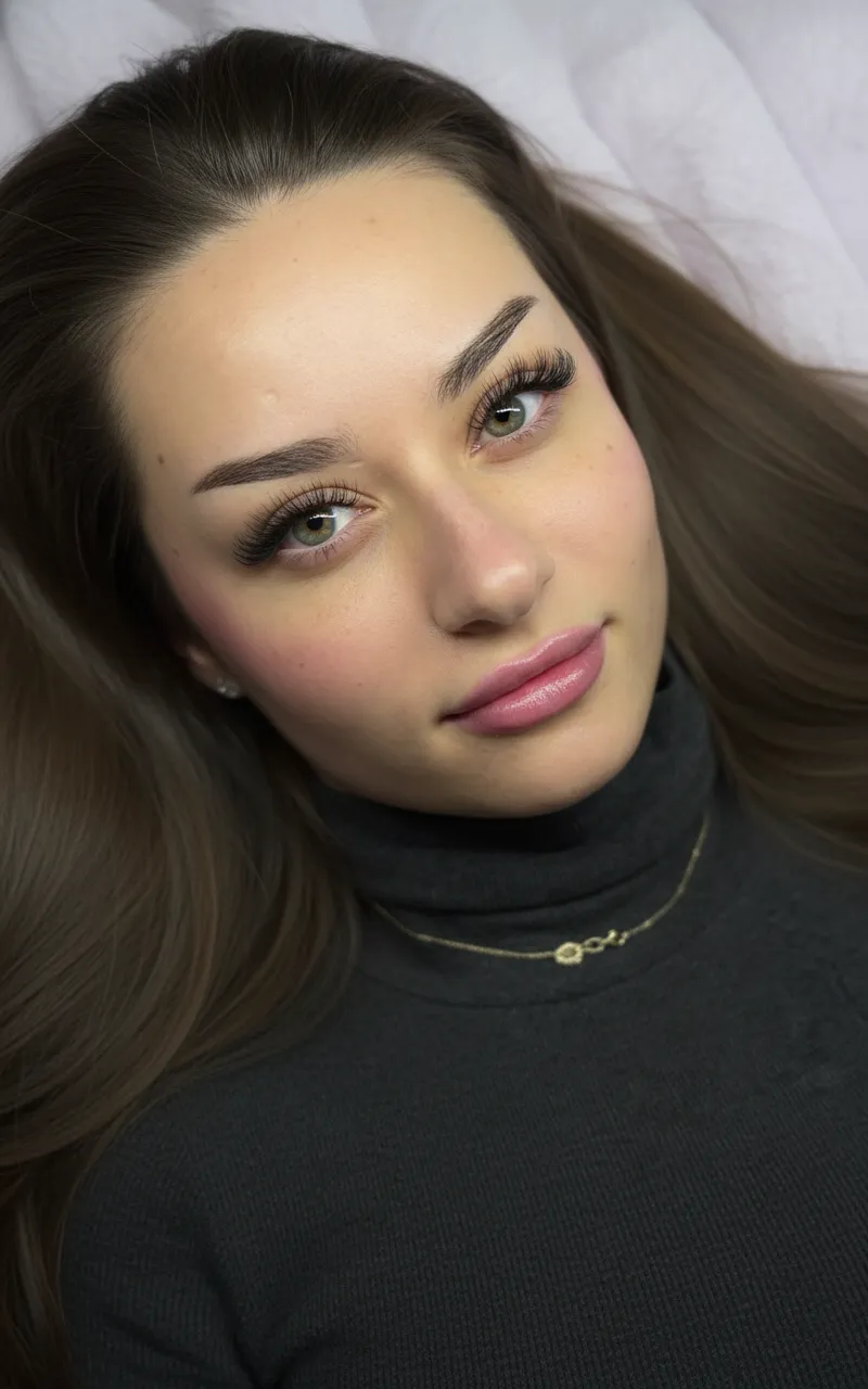 Professional lash beauty close-up - eyelash extensions Toronto